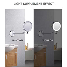 Muro del Bagno Montato Specchio Led Specchio Per Il Trucco 1X/5X Ingrandimento Regolabile Specchio Cosmetico di Ricarica USB Tocco Dimming Specchi