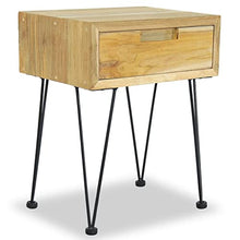 vidaXL Comodino 40x30x50 cm in Legno Massello di Teak Cassettiera Mobiletto