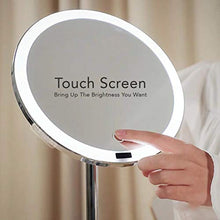 Specchio Cosmetico a Led per Trucco Con Mini Ingrandimento 5X Specchio Magnetico USB Ricaricabile Touch Screen Sensore DI Luminosità Luminosità Regolabile Intelligente Cordless Specchio Da 8,5 Pollici