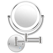 HGXC Specchi da Barba a Parete ingrandenti con luci dimmerabili, Specchio da Bagno con luci e ingrandimento, Spina UK