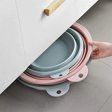 Portable lavaggio multifunzionale Round Up Bowl Container bacino di frutta portatile silicone Washtub bambino Lavabo piegante Lavabo Benna da bagno Accessori for cucina domestica esterna Viaggi Camp Z