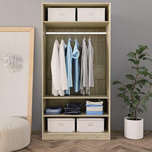 mewmewcat Armadio Rovere Sonoma in Truciolato 100x50x200 cm