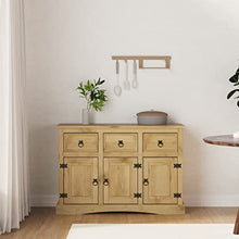 vidaXL Credenza Legno Messicano Corona Range 132x43x78 cm Baule Madia Cassetti