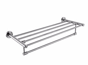 MBYW Portasciugamani Alto carico Portasciugamani Elegante da Bagno Mensola portaoggetti Porta Asciugamani, portaoggetti per Bagno, Montaggio a Parete, Acciaio Inossidabile, 60 * 22 * 12 cm