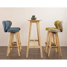 LXYPLM Sgabello Sedie Bar Barstools Sedie da Bar girevoli in Legno massello for Il Tempo Libero, sgabelli Alti da Pranzo for la Colazione da caffè in Lino Pub con Schienale Arredo Bar Cucina