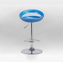 ZHJING Seggiola da Bar Bar Seggiovia Sedia Rotante Nail Panca Rotonda Sgabello Alto Reception Sedia (Color : Blue)