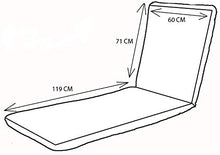 Materasso per Lettino da Giardino TERRAZZO Piscina ALBERGO Ristorante CM 190X59H3 Cotone (Arancio)