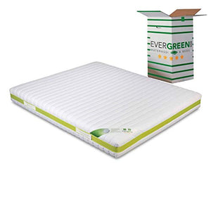 EVERGREENWEB - Fodera per Materasso Matrimoniale 160x190 Alto 18-20 cm, Rivestimento Bianco Sfoderabile con Cerniera, Coprimaterasso Imbottitura Anallergica, Fascia Traspirante, Cover Lavabile Jolly