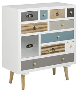 AC Design Furniture Suwen Cassettiera, Alt: 81 x L: 70 x P: 32 cm, Multicolore, Legno, 1 pz