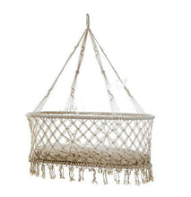 LMX-liv Culla Culla, Neonati Altalene, Amaca Appesa A Culla Boema per Bambina/Ragazzo, Altalena Portatile E Culla Sospesa per Asilo Nido, Macramé Rope Fringe Measures - 160KG