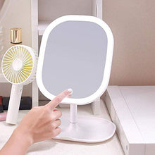 SHY Specchio per Il Trucco, Specchio per Il Trucco a LED con Specchio Luminoso Specchio per Il Trucco da Tavolo Dormitorio Specchio per Il Desktop Fill Light Princess MIR