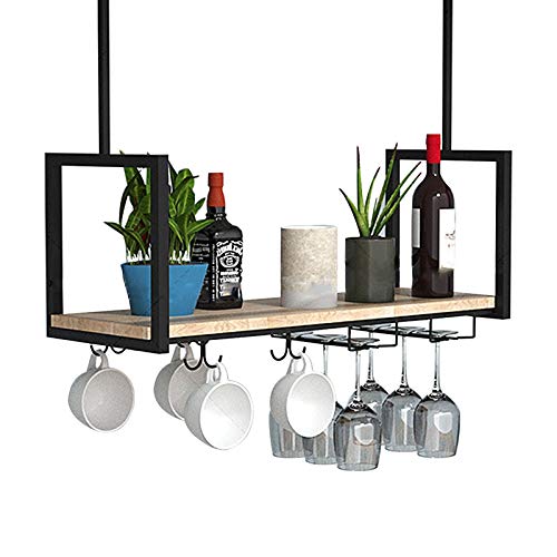 Portabottiglie Multifunzione a soffitto retrò con faretti, mensola Portabottiglie Multifunzione a soffitto retrò con faretti, mensola