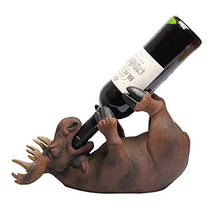 LZ Portabottiglie in Resina con sculture di Animali, Portabottiglie da Tavolo per Gli Amanti degli Animali, Piani di Lavoro, Centro Cucina, Decorazioni, Accessori da Bar, Marrone