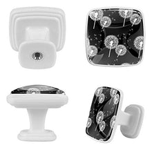 fiore bianco 4 PCS Pomelli per Porta, Pomolo per Mobile, Pomelli per Mobili con Viti, Maniglia per Armadietto, Pomelli per Porta, Pomelli per Cassetti per Porta, Armadio, Cassetto e Credenza