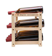 Buy and buy at Brandon Creative Wine Rack Wood Ornaments Home Pine Wine Shelf Wine Cabinet Shelf Wooden Display StandWoodA
