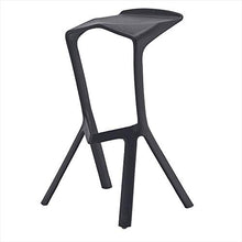 Chunjiao Plastica Semplice Moderna Casuale Moda Creativa Cucina Colazione è impilabile Stool Multi-Colore Opzionale Sgabello da Bar/poggiapiedi (Color : Black)