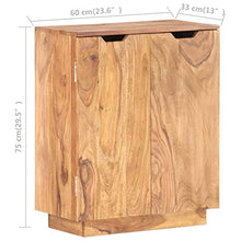 vidaXL Legno Massello di Sheesham Credenza Madia Mobile Basso Armadio Armadietto Mobili Arredo Arredamento Cassapanca Portaoggetti 60x33x75 cm