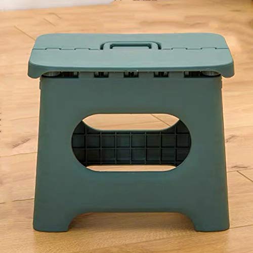Sgabello Pieghevole,Superficie Antiscivolo Dello Sgabello,Design Ergonomico Pieghevole,Risparmio Di Spazio,Facile Da Trasportare,Adatto Per Cucina,Bagno E Campeggio All'Aperto,Green-Foldingfootstool