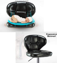 Posto a sedere Sedia alta Sgabello Sgabelli Sedia con PU schienale del sedile regolabile in altezza di sollevamento su ruote for la prima colazione Ristorante Bar |Café Bar Stool cromato Piastra Max B