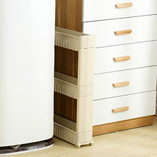 &ripiano di stoccaggio Scaffalature Mobili Creative Home Bagno Cucina Gap 3 strati di stoccaggio di finitura con cremagliera Scaffale di finitura