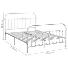 mewmewcat Struttura in Metallo Bianco Struttura Famiglia Pratico giroletto, Camera da Letto in Stile Moderno giroletto in Metallo 213 x 131 x 109 cm (Lunghezza x Larghezza x Altezza)