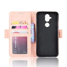 LODROC Cover Nokia 8.1 2018 Flip Cover Custodia Protettiva Caso Libro in Pelle PU con Portafoglio, Funzione Supporto, Chiusura Magnetica per Nokia8.1 - LOBYU0200752 Rosa