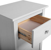 VS Venta-stock Cassettiera Berna Bianco con 4 cassetti, Realizzato in Pino Massiccio