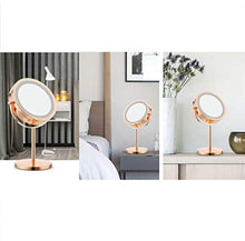 ADSE Specchio per Trucco da toeletta con 1x / 5X, Specchio ingranditore Girevole a 360 °, Specchio da Bagno con Stile Simile al Cristallo