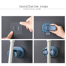 ZXCASDF Bagno Gancio Mop Punzonatura Gratuita Anti-Skid Parete della Clip Mop Artefatto Put Mop Gancio Appeso Cremagliera Scopa Risparmio WC Mop Fibbia Spazio Rack Casa