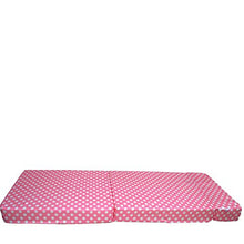 Divano letto singolo pieghevole a Z letto futon per adulti e bambini letto supplementare per pigiama party, lettino pieghevole con materasso a Z – pois rosa