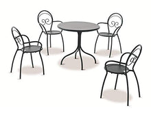 RD ITALIA Set 2 Sedie da Giardino 52x55x85 cm in Acciaio con Braccioli Fiona Antracite