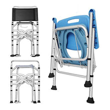 YHNMK Sedia da Toilette Comoda,Altezza Regolabile Sedia da Bagno per Adulti, Pieghevole Commode, Sedia da Doccia Portatile Sgabello da Bagno