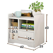 TFCFL Comodino Bianco,Piccolo Comodino con Cassetto,16.53"X15.75"X9.84" Comodino Camera da Letto