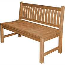 Panca da giardino Arezzo in legno massiccio di teak senza braccioli