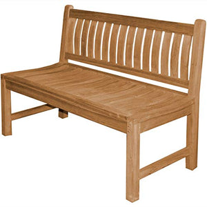 Panca da giardino Arezzo in legno massiccio di teak senza braccioli