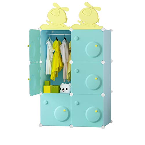 Guardaroba Bambini Semplice Panno di plastica Assemblea Armadio Economico Semplice Letto Moderna Armadio XINYALAMP (Color : A)