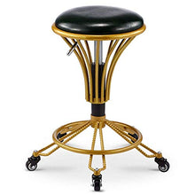 Poltrone Nubao Bar Stool regolabile su rotelle, Auto Detailing Sgabello con sede nera del cuoio sintetico, altezza regolabile 52-62 cm, Reggere il peso di 160 Kg, saloni di taglio Sgabello con schiena