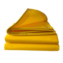 HAOXIANG Telo Resistente, Polietilene Cerato Ad Alta Densità E Doppio Rivestimento Impermeabile al 100% E Occhielli Rinforzati con Protezione UV,Giallo,5mx6m