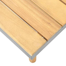 E E-NICES Tavolino da caffè per Giardino 60x60x31,5 cm Massello di Acacia