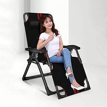 PAKUES-QO Reclinabile Mahanz Lettino Prendisole Sedie da Campeggio Lettino Pieghevole Sedia da Giardino Zero Gravity Oversize con Cuscino e Cuscino Imbottiti, Supporto reclinabile Regolabile 300 kg