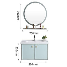 NgMik Cabinet Specchio Lavabo Cabinet per bagni in Ceramica del Bacino del Bagno del Bacino del Bacino del Bacino del Bagno Facile da Pulire (Color : Gray, Size : 48x81x53cm)
