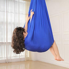 LICHUXIN Therapy Swing Hardware incluso con esigenze speciali amaca regolabile per bambini Active Aerial Yoga Swing ideale per autismo ADHD Sensory (colore : Blu, Dimensioni: 150x280cm/59x110in)