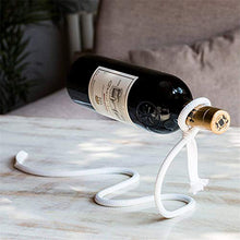 LIJUCAI Portabottiglie per Vino con Catena Artigianale Creativa Portabottiglie per Alcol sospeso 3D Magico Portabottiglie per Vino in Corda Bianca Pratico Bar da Cucina per la casa, Bianco