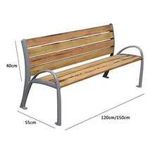 ZXF- Park Outdoor Chair Backrest Community Leisure Outdoor Double Bench Legno Anticorrosivo, per Portico Anteriore, Patio, Terrazza, Balcone O Cortile