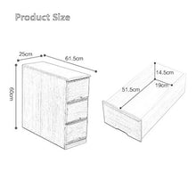WSNBB Classificatore in Legno Massello Comodino, 3 Cassetti, Ampio Vano Contenitore, L61,5 Cm * L 25 Cm * H 60 Cm (Color : A)