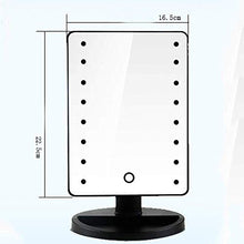 Desktop Multi-Funzione di archiviazione Specchio di vanità Luce di riempimento Specchio Rotante Sensore di Tocco Specchio dimmerabile 10 Volte Specchio per Il Trucco Nero