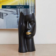 HUANSUN Creativo Vaso Nordico Arredamento Arte Soggiorno armadietto del Vino Luce Lusso Decorazioni per la casa Armadio tavolino Composizione Floreale Semplice, Nero