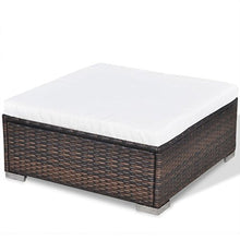 Tidyard Set Divani da Giardino 5 pz con Cuscini in Polyrattan Marrone, Set Divani da Giardino, Set divani da Giardino da Esterno 70 x 70 x 52,5 cm