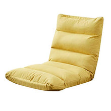 RENJUN- Sedia da Terra con Schienale Ideale for Interni Ed Esterni Sedia Regolabile Multi-Angolo Leggere Gioco Giallo 110 × 51 × 14 Cm