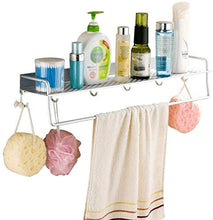 AINIYF Bagno Mensola Bagno Doccia dello Spazio dell'organizzatore di Alluminio a Parete Punch Gancio cremagliera Asciugamani Up di Scarico (Dimensioni: 600x137x130mm)